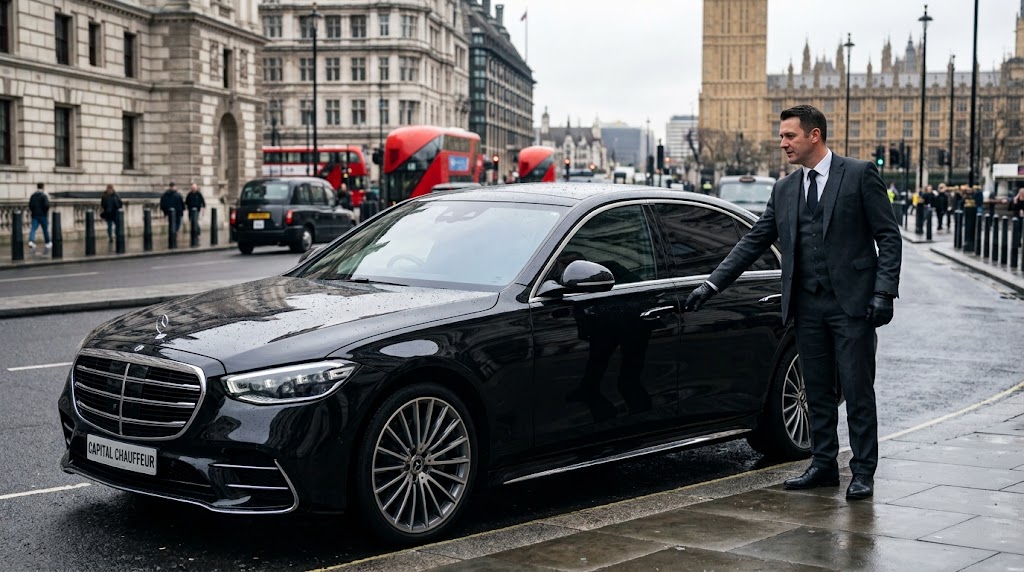 Mercedes S-Class chauffeur service in London